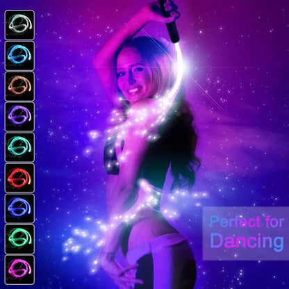 GrooveFlow™ - 360° Swivel Pixel Rave LED Fiber Optic Dance Whips