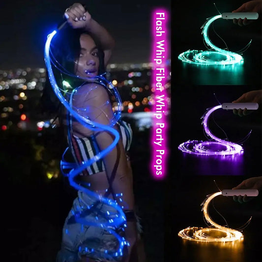 GrooveFlow™ - Látigos de baile de fibra óptica LED Pixel Rave giratorios de 360°